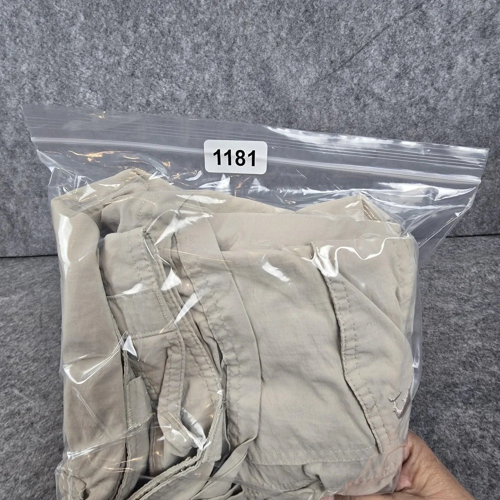 Reel Legends Shorts Mens 34 Beige‎ Cargo Quick Dry Fishing Lined Nylon Lot Of 2